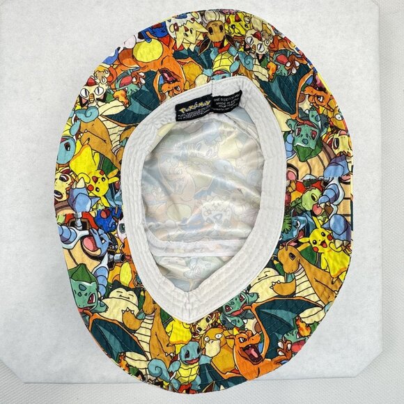 Pokemon Bucket Hat Multi-Character All-Over Print 2015 Gamer One Size Fits Most - Picture 6 of 7